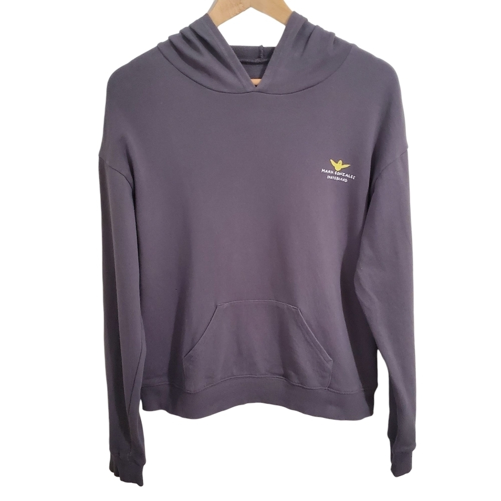 RARE GONZ HOODIE Mark Gonzales Skateboard Men Medium Gray - Picture 3 of 8